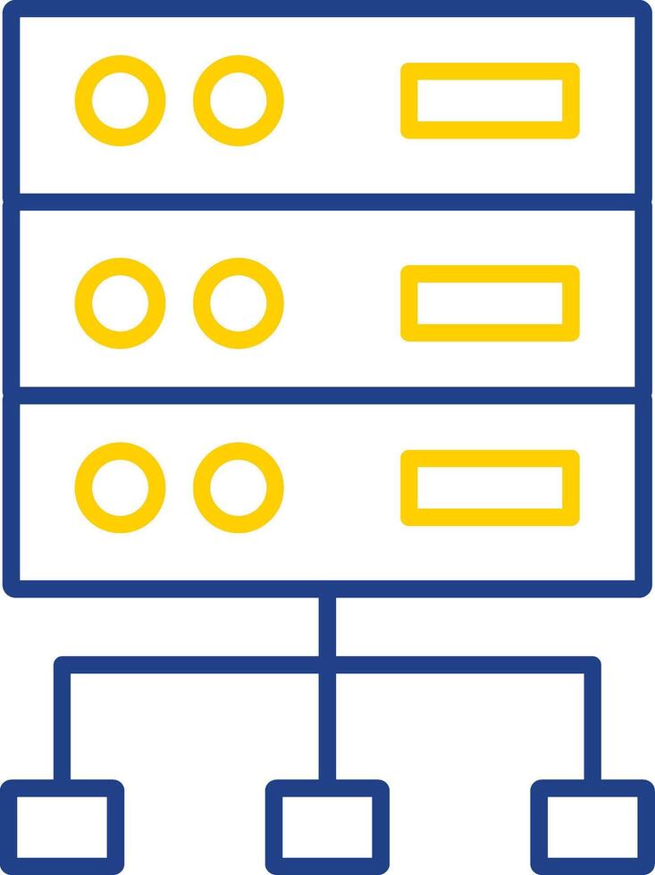 Structured Data Line Two Color Icon vector