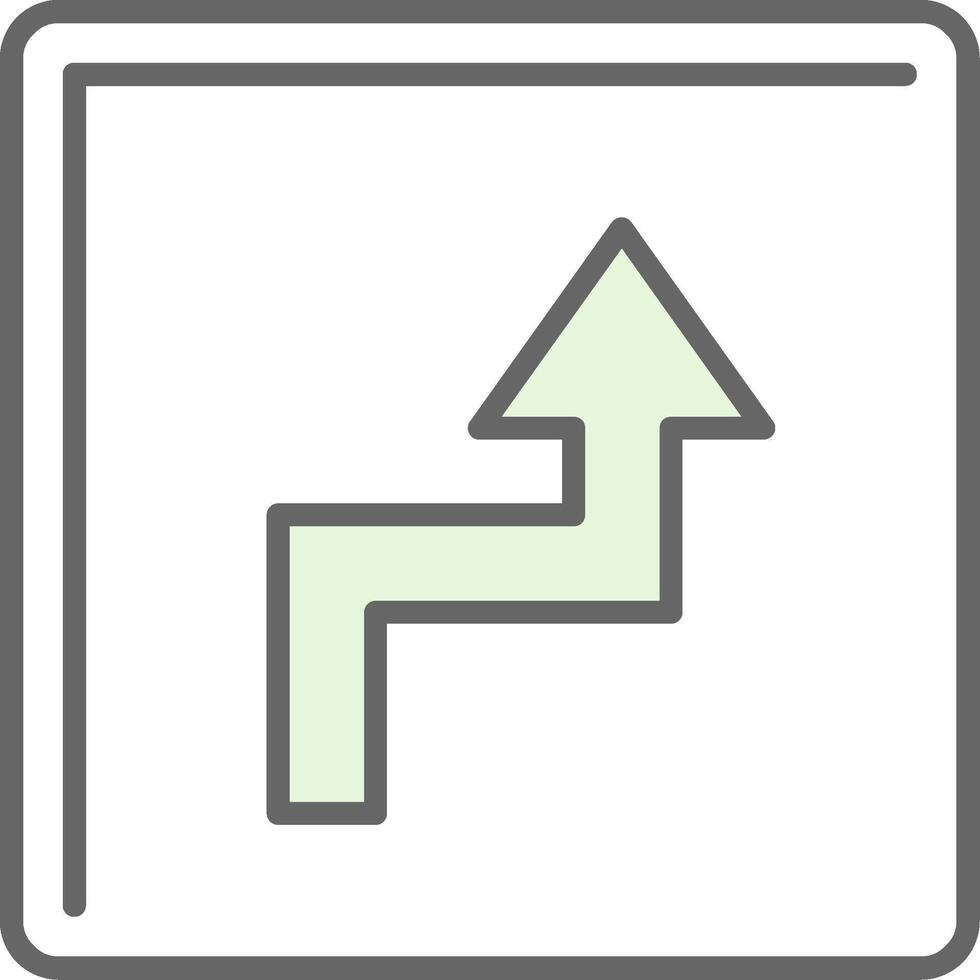 Zigzag Arrow Fillay Icon vector