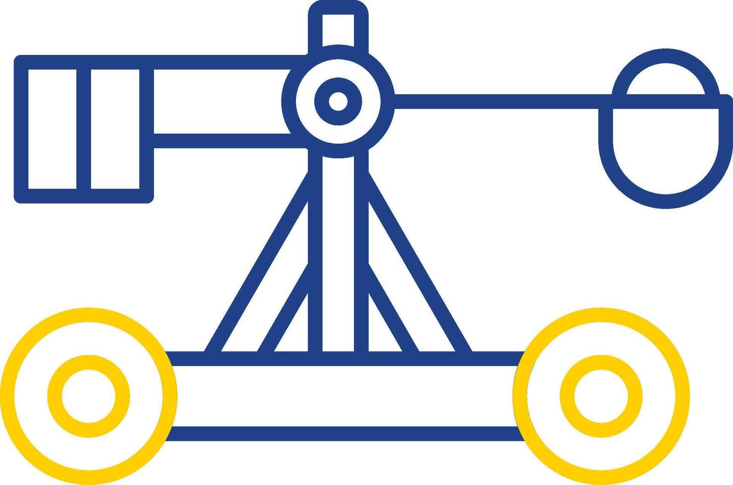 Catapult Line Two Color Icon vector