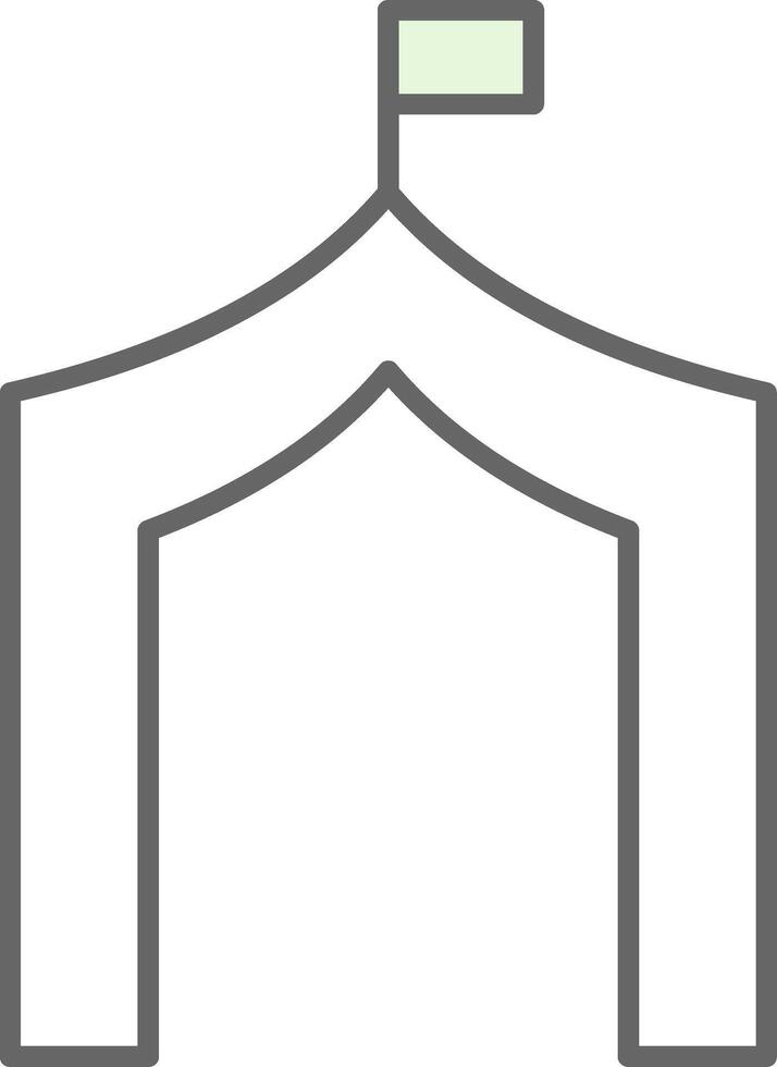 Circus Tent Fillay Icon vector