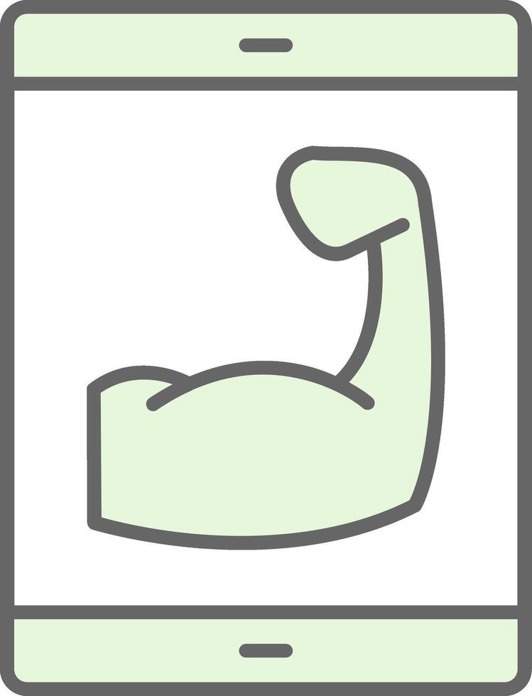 Fitness App Fillay Icon vector