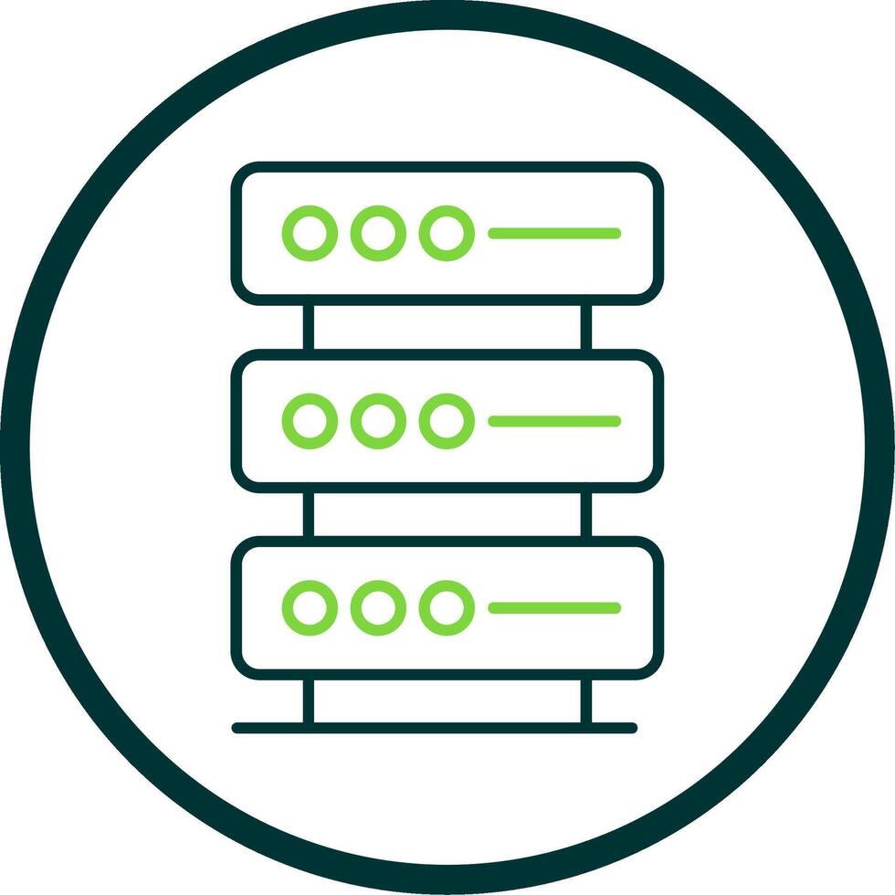 Database Line Circle Icon vector