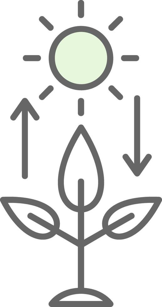 Photosynthesis Fillay Icon vector