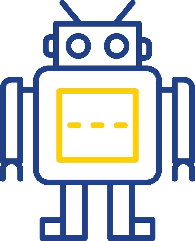 Robot Line Two Color Icon vector