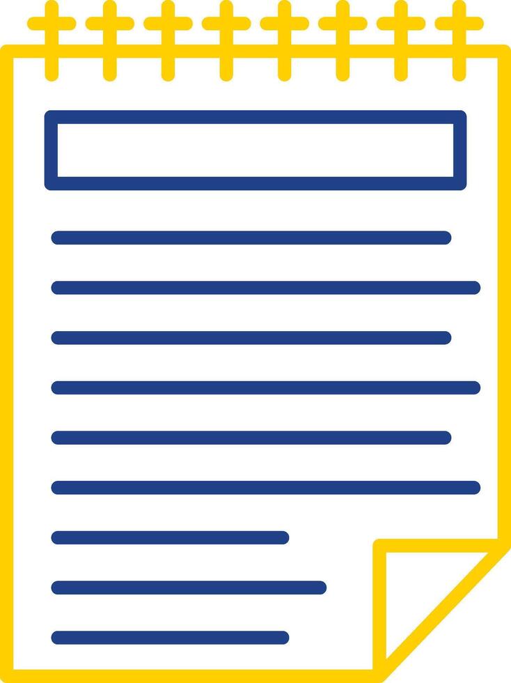 Note Line Two Color Icon vector