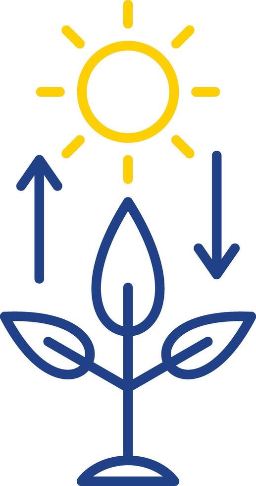 Photosynthesis Line Two Color Icon vector