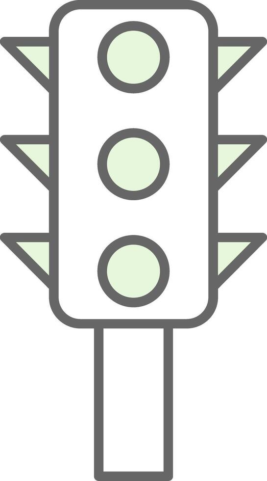 Traffic Control Fillay Icon vector