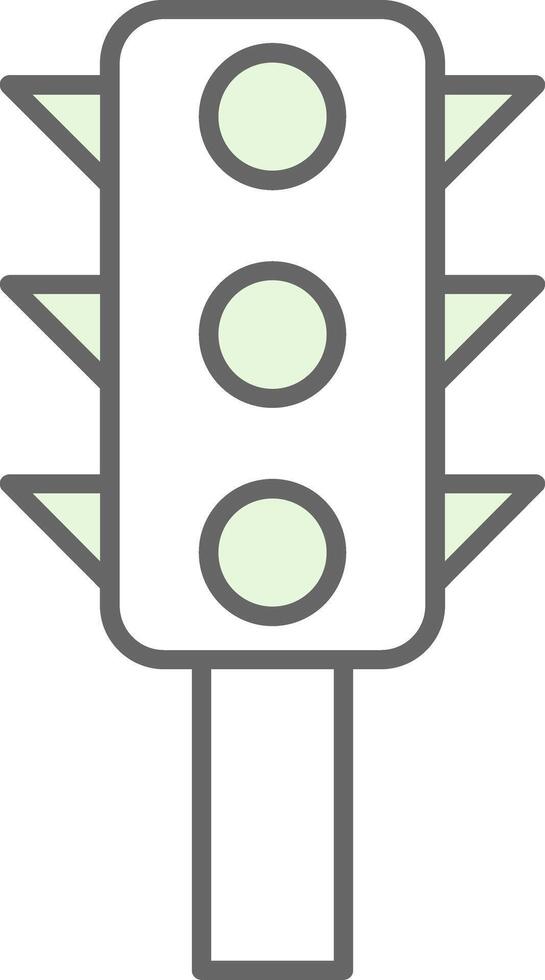 Traffic Control Fillay Icon vector