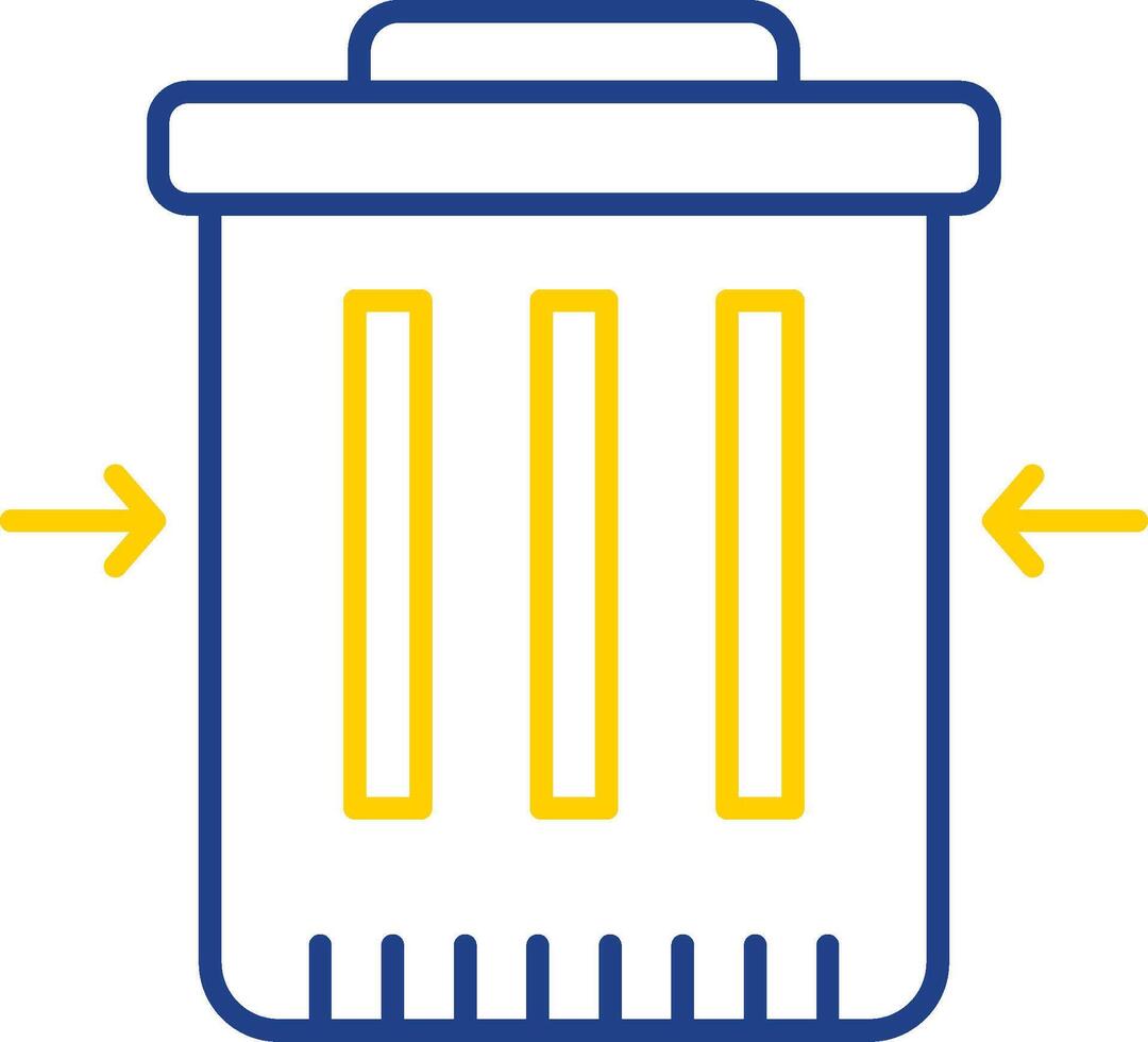 Waste Reduction Line Two Color Icon vector