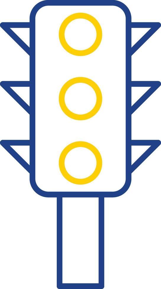 Traffic Control Line Two Color Icon vector
