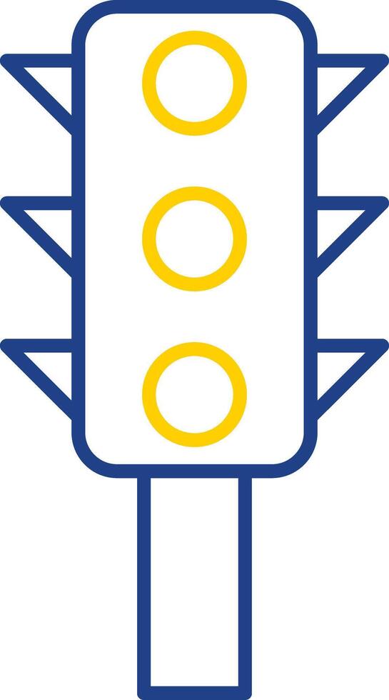 Traffic Control Line Two Color Icon vector