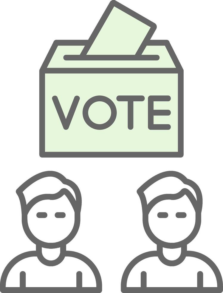 votantes relleno icono vector