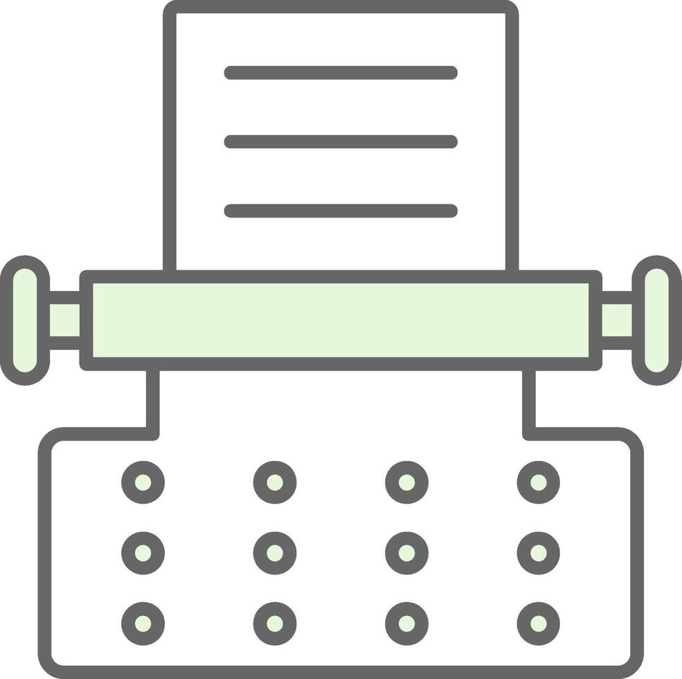 Typewriter Fillay Icon vector