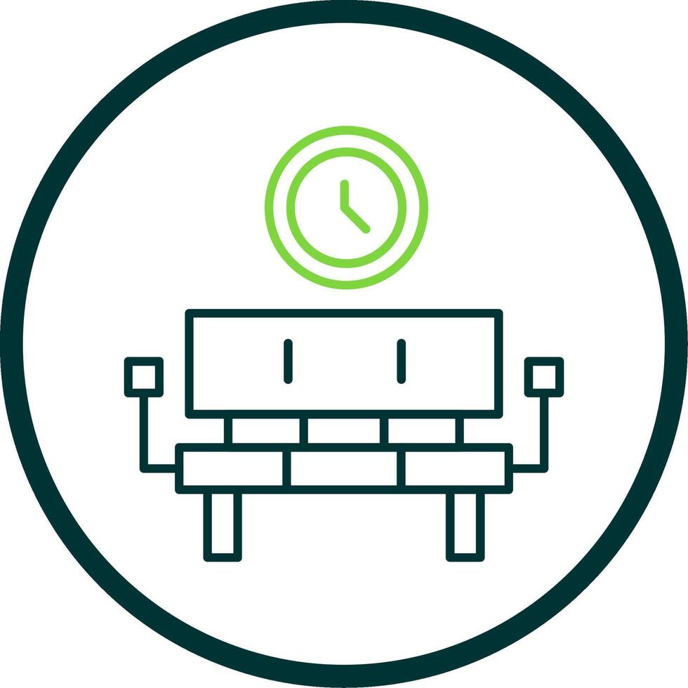 Waiting Room Line Circle Icon vector