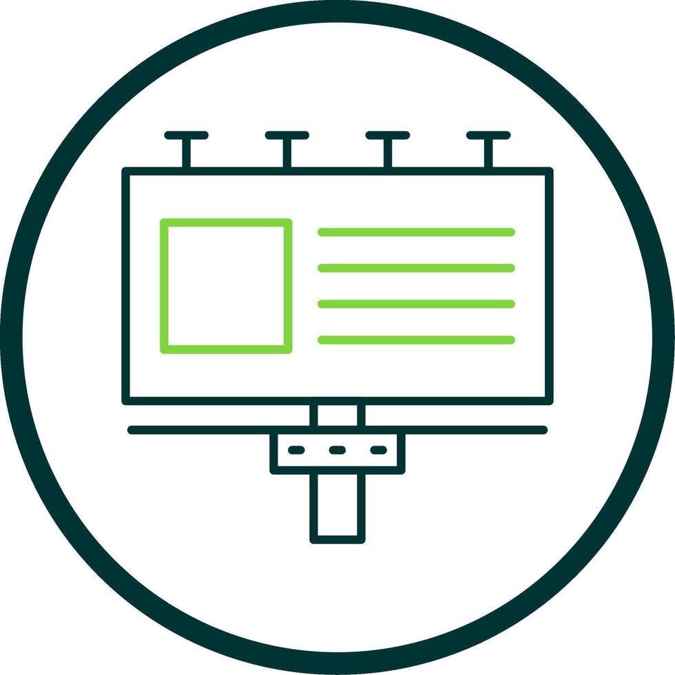 Billboards Line Circle Icon vector
