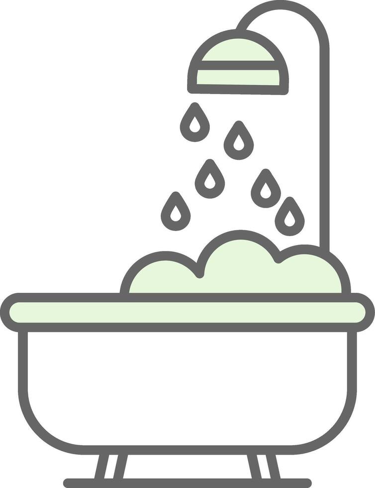 bañera relleno icono vector