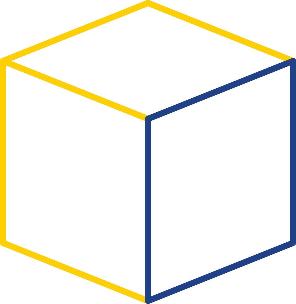 3D Design Line Two Color Icon Line Two Color Icon vector