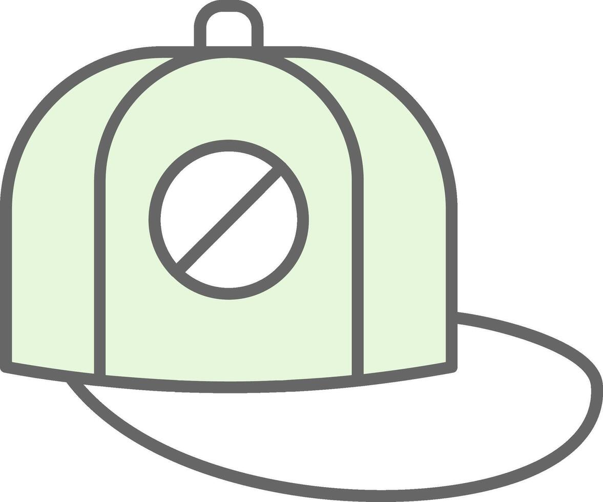 béisbol gorra relleno icono vector