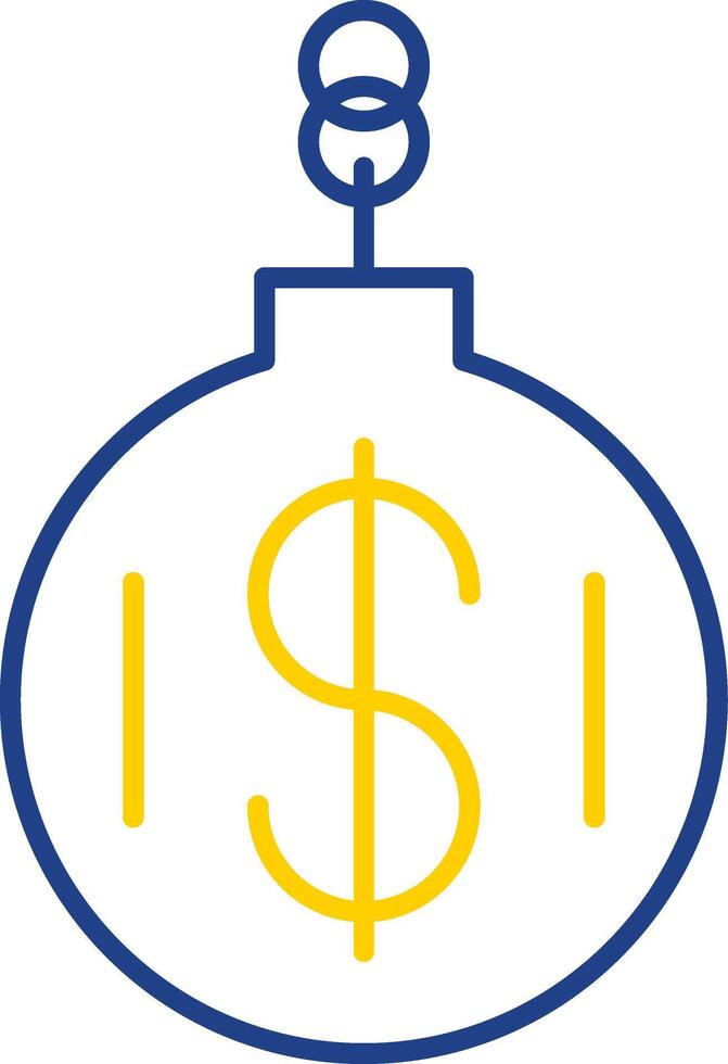 Debt Line Two Color Icon vector