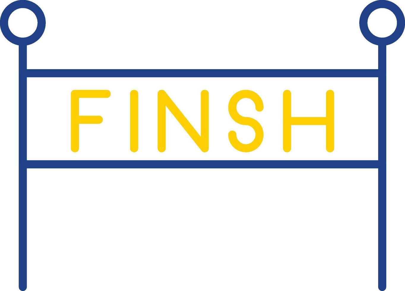 Finish Line Line Two Color Icon vector