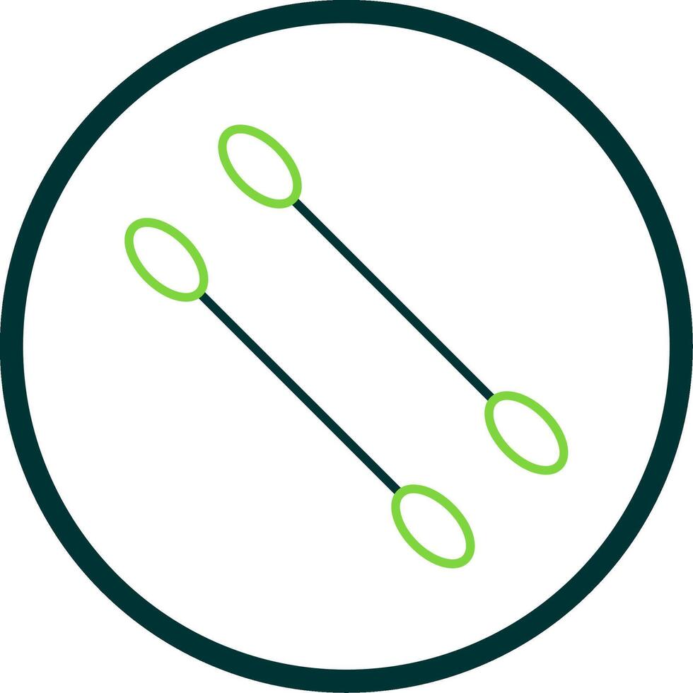 Cotton Swabs Line Circle Icon vector