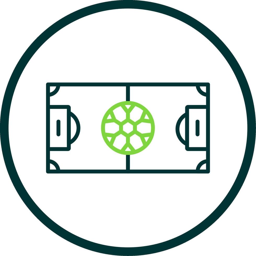 Football Field Line Circle Icon vector