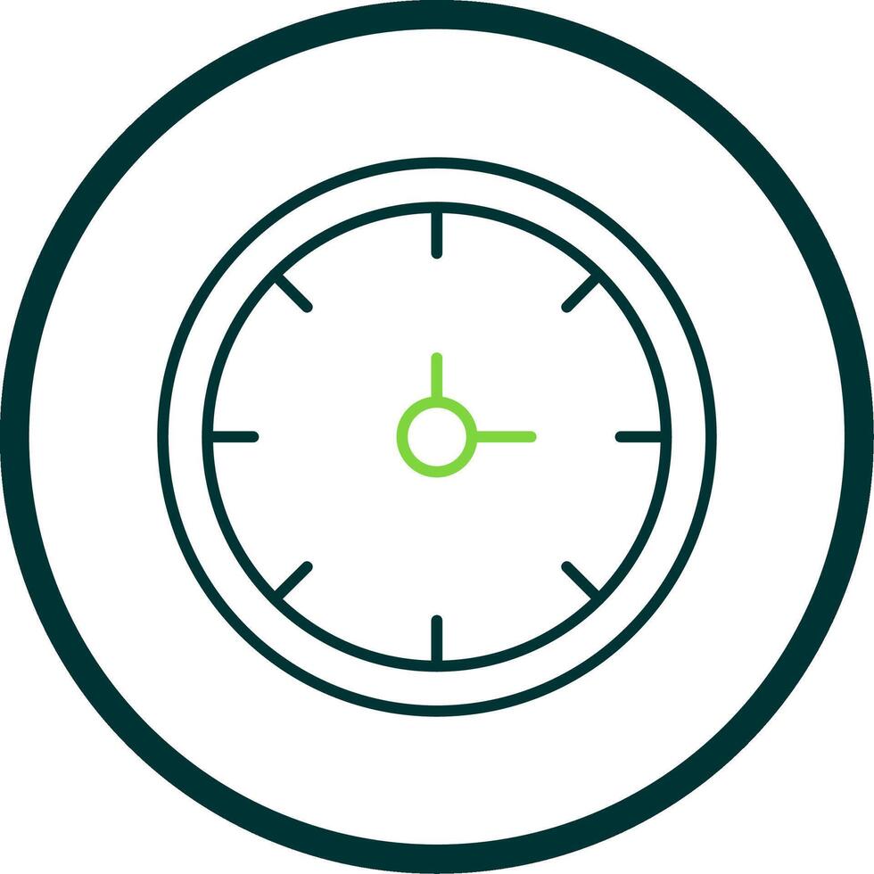 reloj línea circulo icono vector