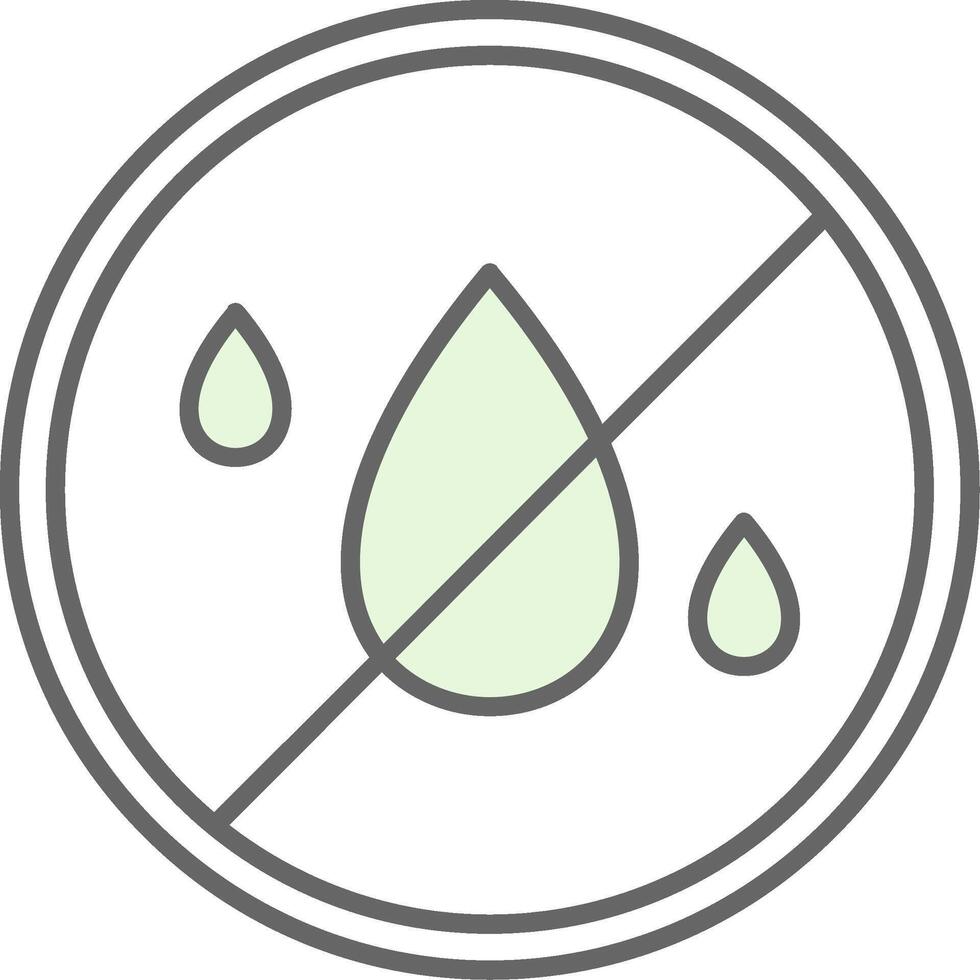 No Water Fillay Icon vector