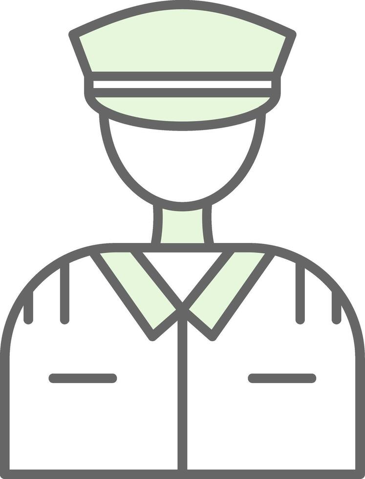 Pilot Fillay Icon vector