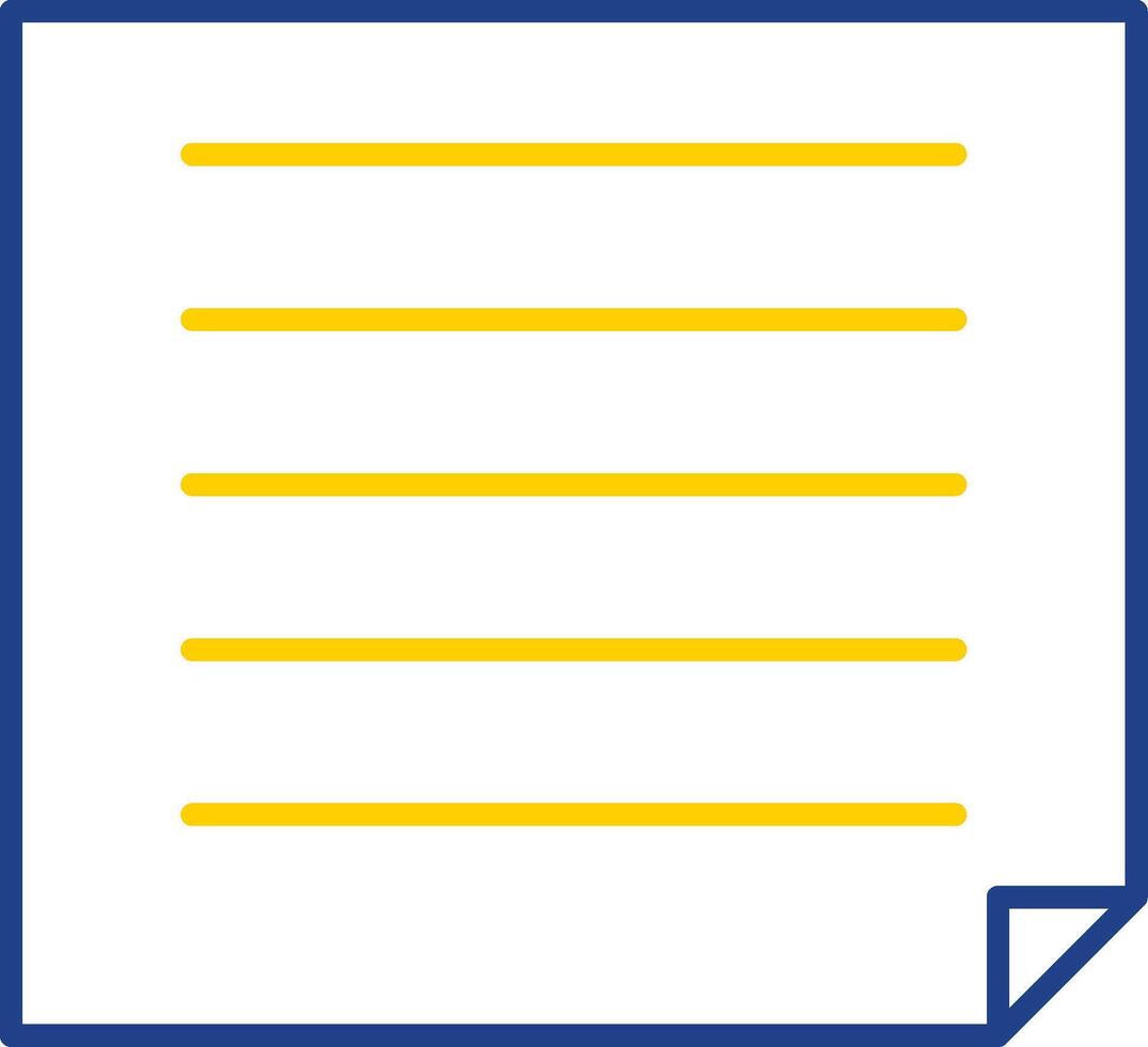 Post It Line Two Color Icon vector