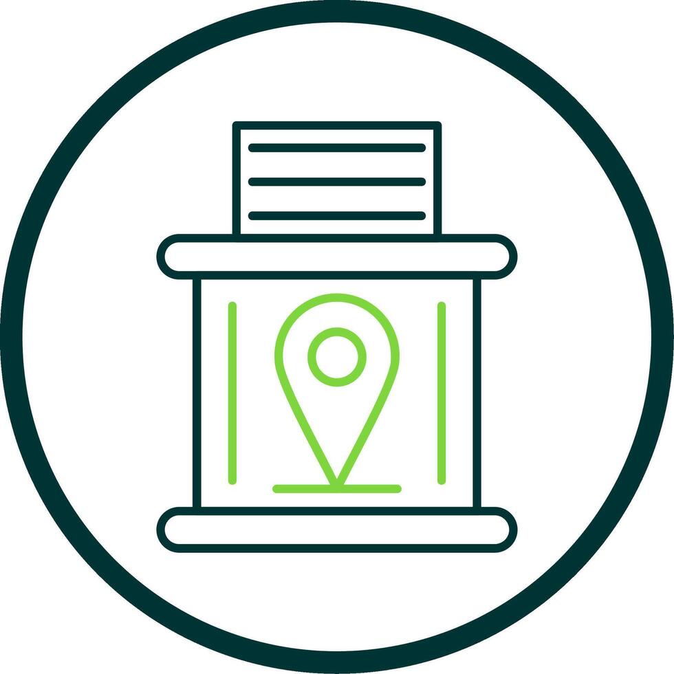 Telephone Booth Line Circle Icon vector