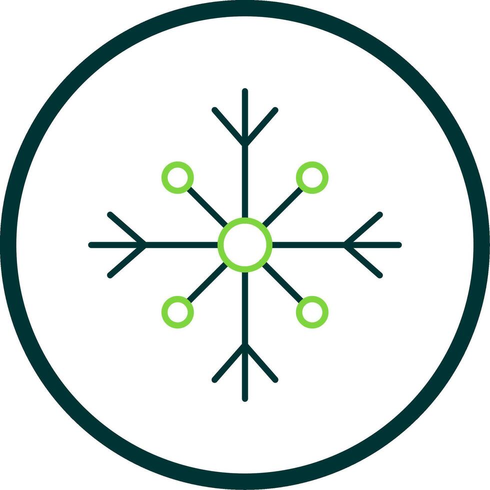 Snow Line Circle Icon vector