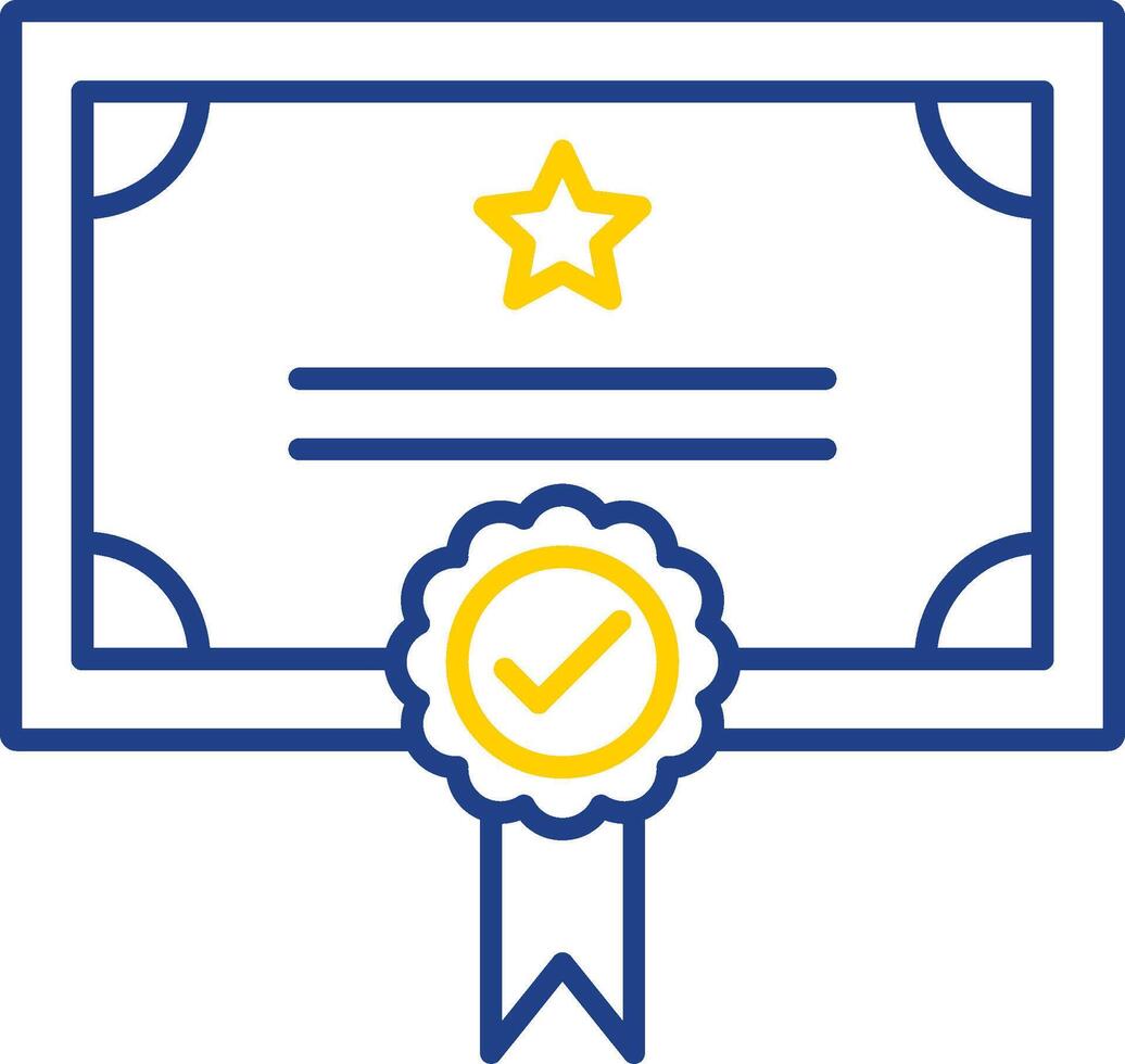 Qualify Line Two Color Icon vector