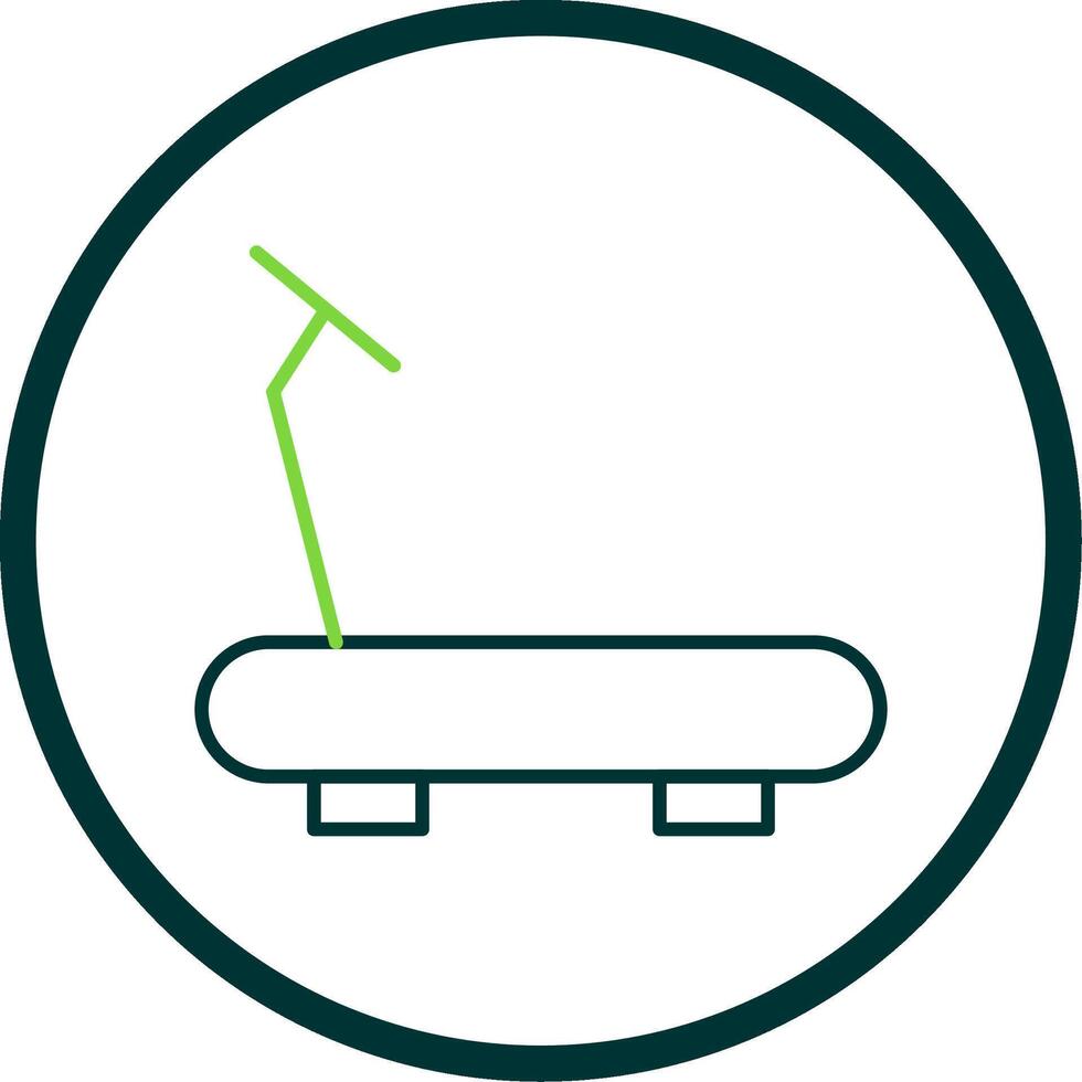 Treadmill Line Circle Icon vector