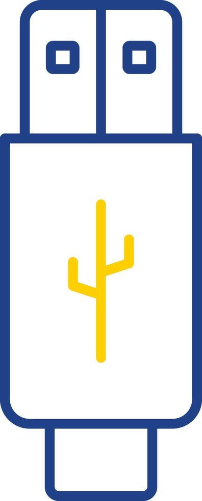 Usb Line Two Color Icon vector
