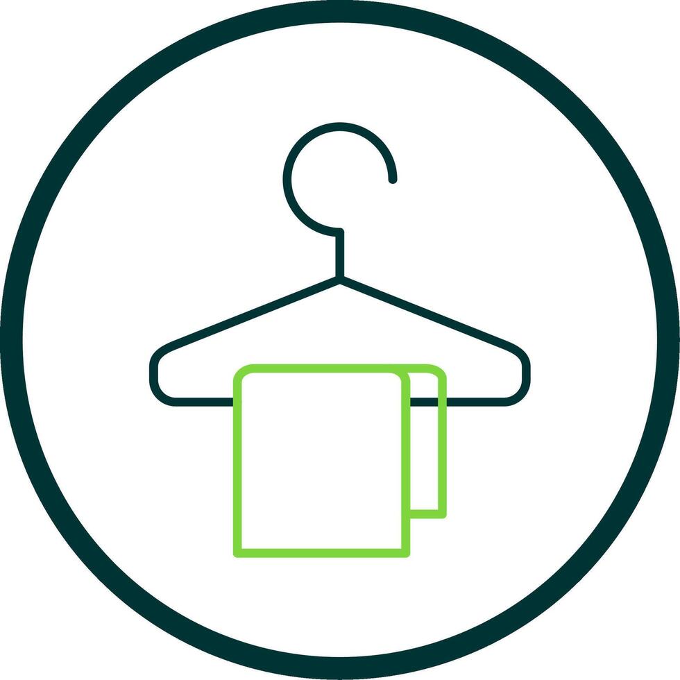 Changing Room Line Circle Icon vector