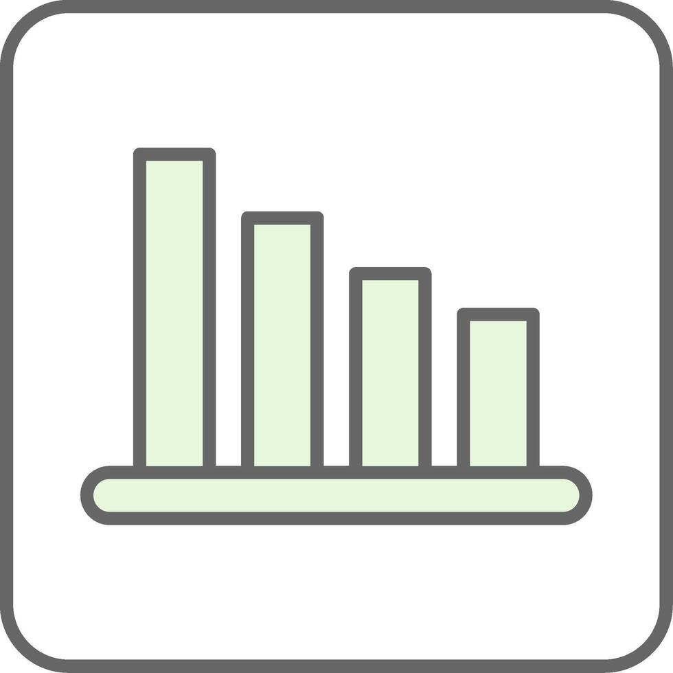 Bar Chart Fillay Icon vector