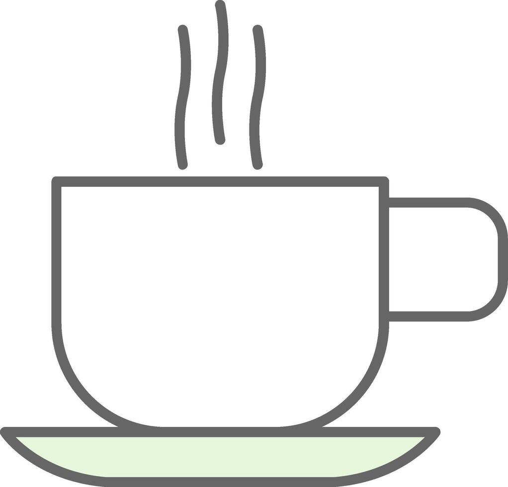 Hot Coffee Fillay Icon vector