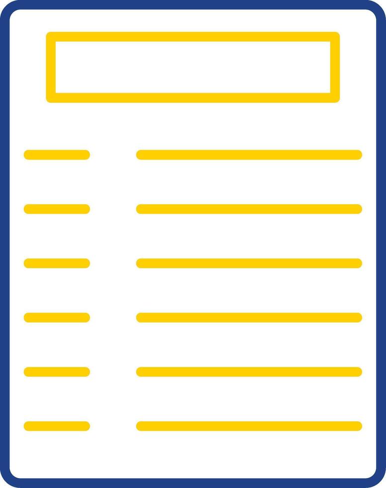 Parchment Line Two Color Icon vector