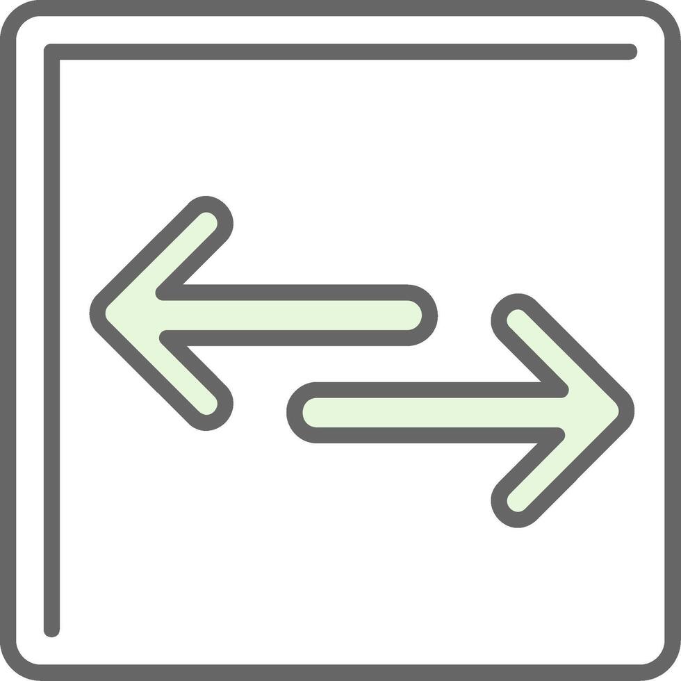 Opposite Arrow Fillay Icon vector