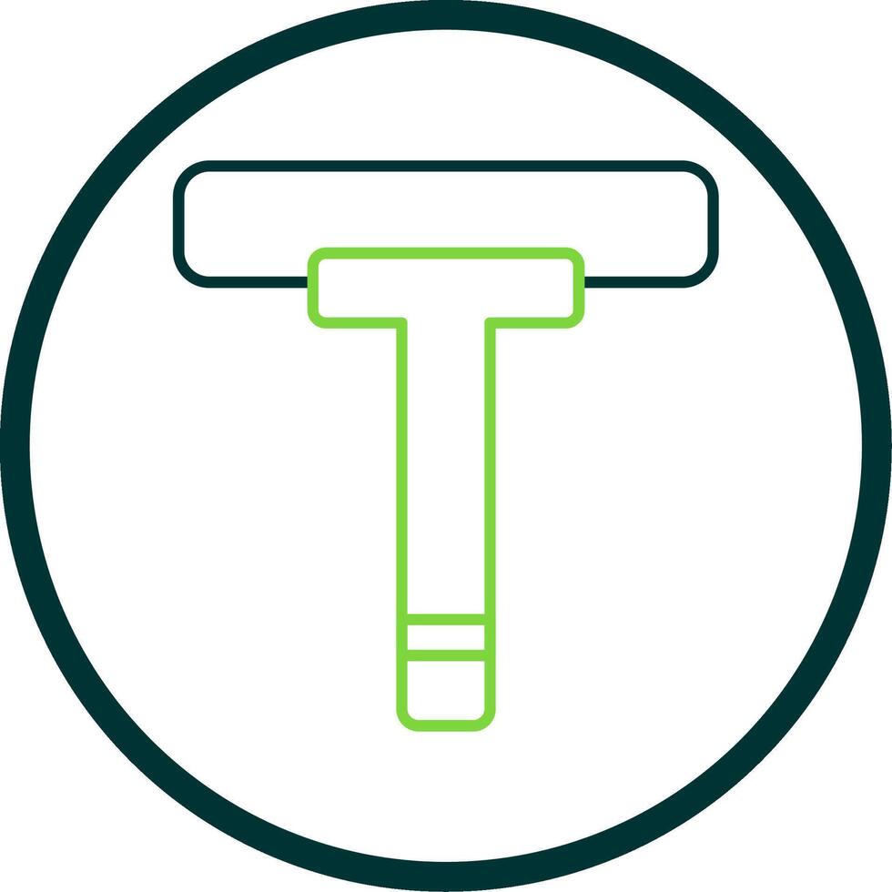 Squeegee Line Circle Icon vector