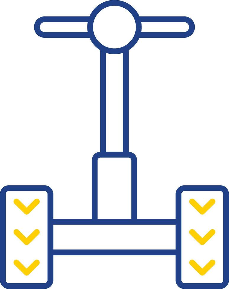 Segway Line Two Color Icon vector