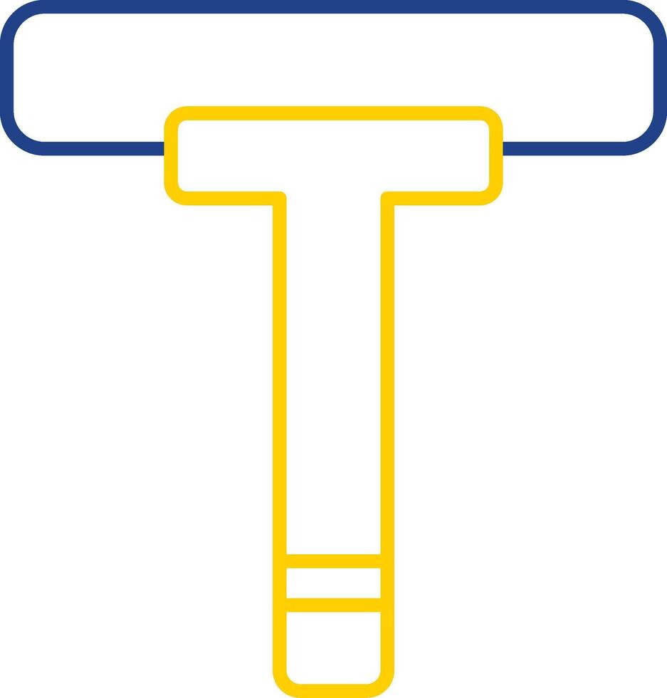 Squeegee Line Two Color Icon vector