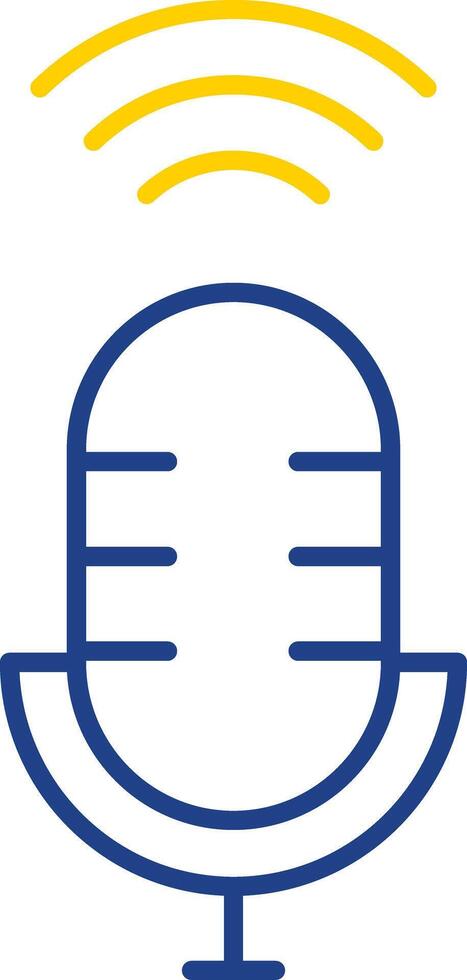 Voice Assistant Line Two Color Icon vector