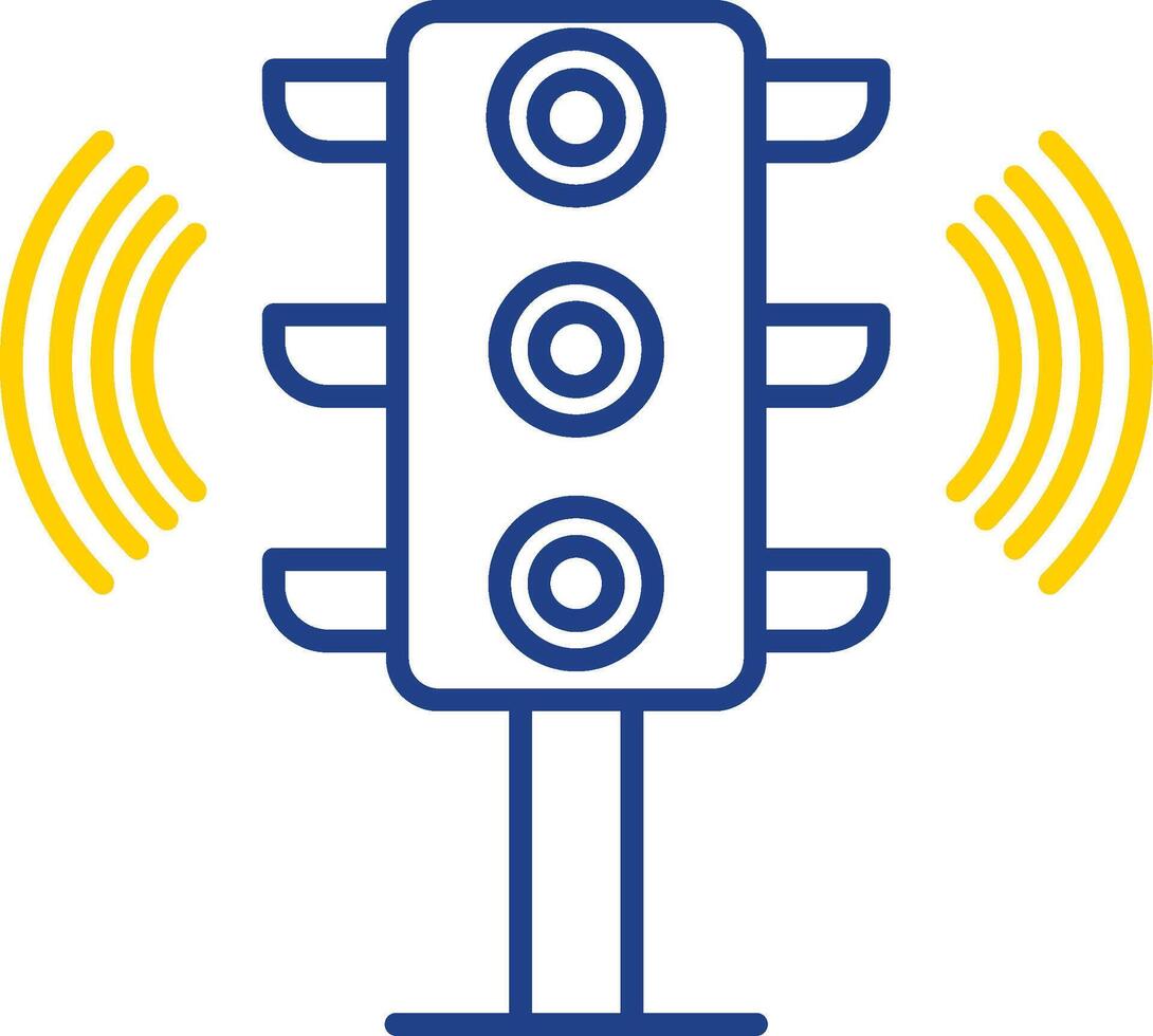 Traffic Signal Line Two Color Icon vector