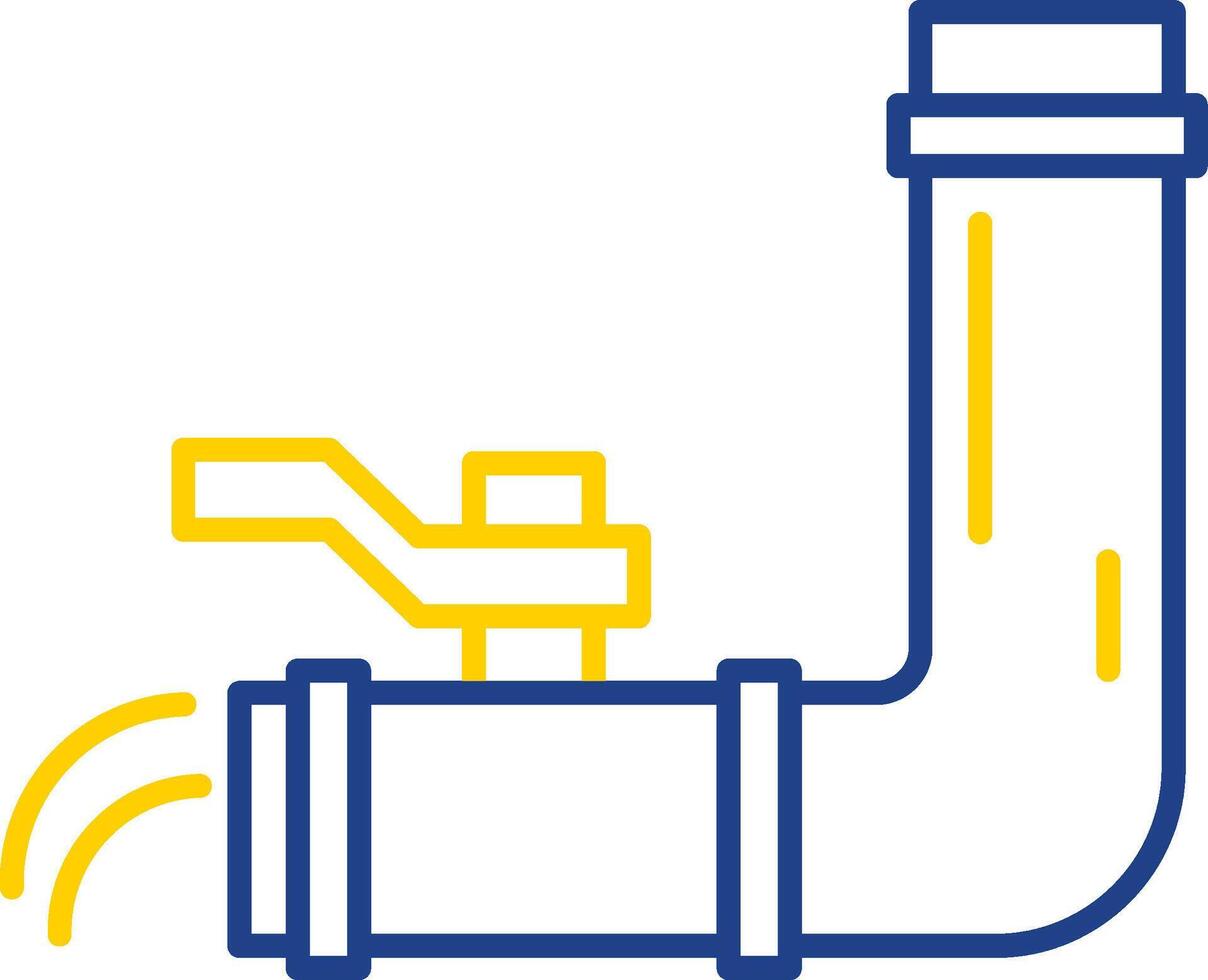Water Supply Line Two Color Icon vector