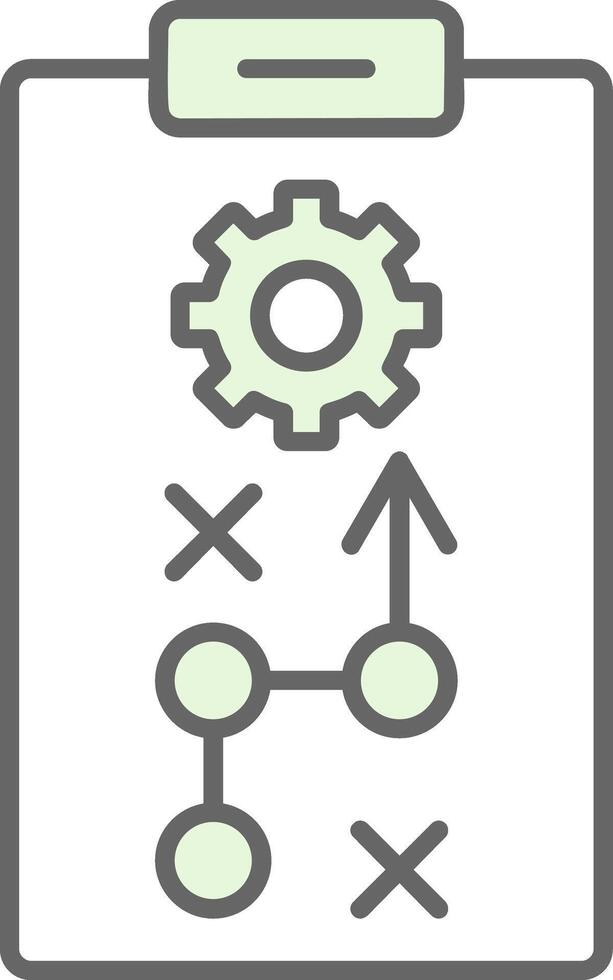 estrategia relleno icono vector