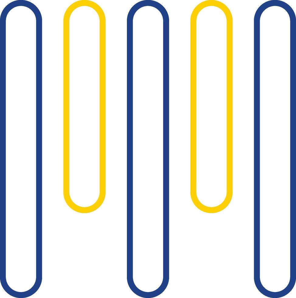 Vertical Align Top Line Two Color Icon vector