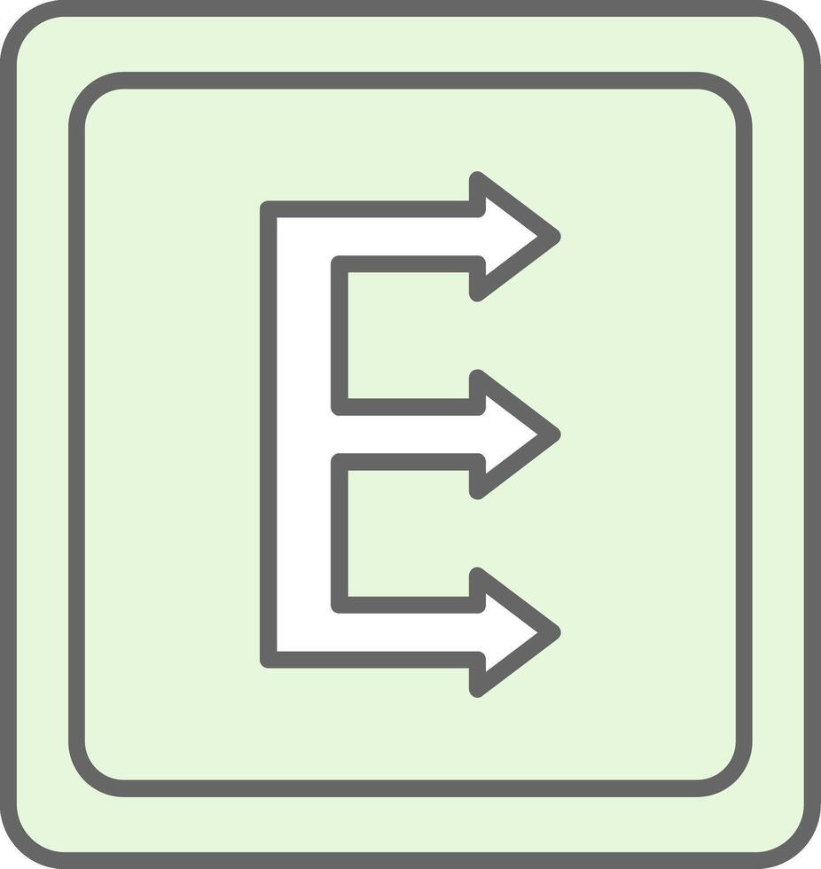 Three Arrows Fillay Icon vector