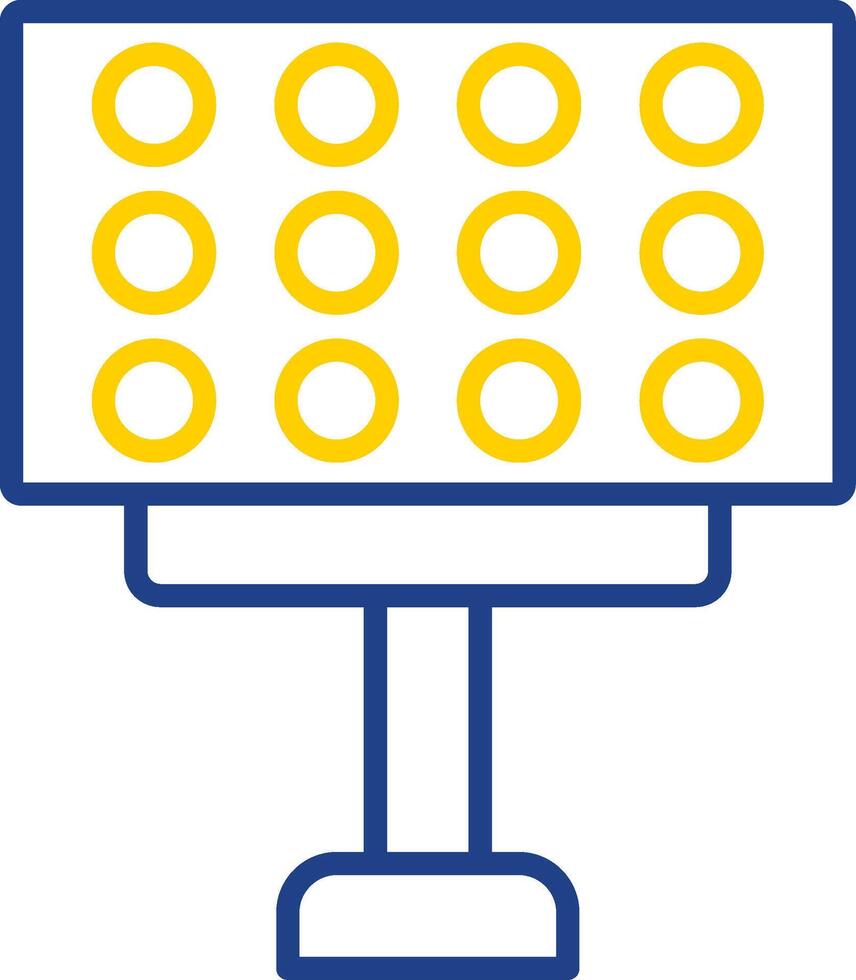 Stadium Lights Line Two Color Icon vector